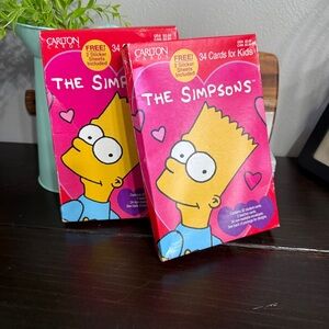 The Simpsons, Valentines Day Cards, NEW 1997 Two Boxes Carlton Cards Vintage